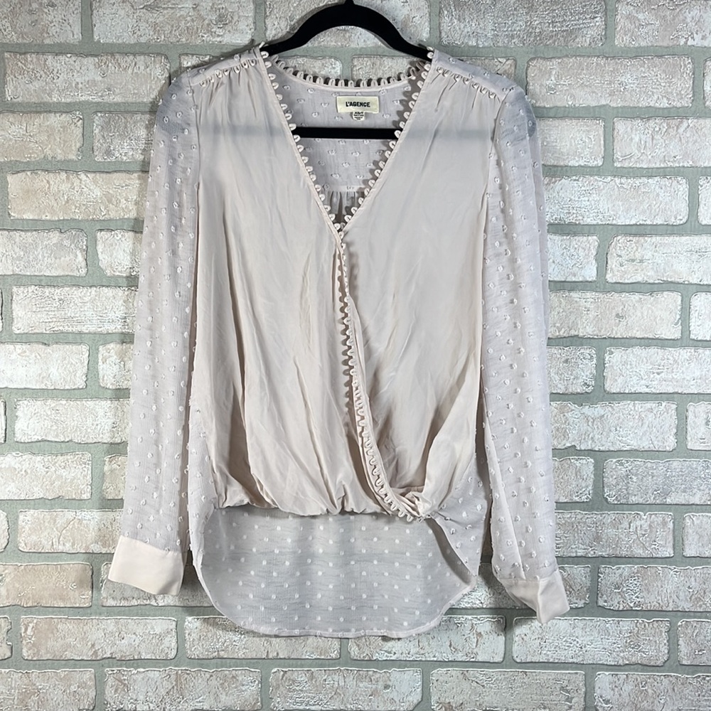 L'AGENCE Perry Silk Blend Blouse- Size XS